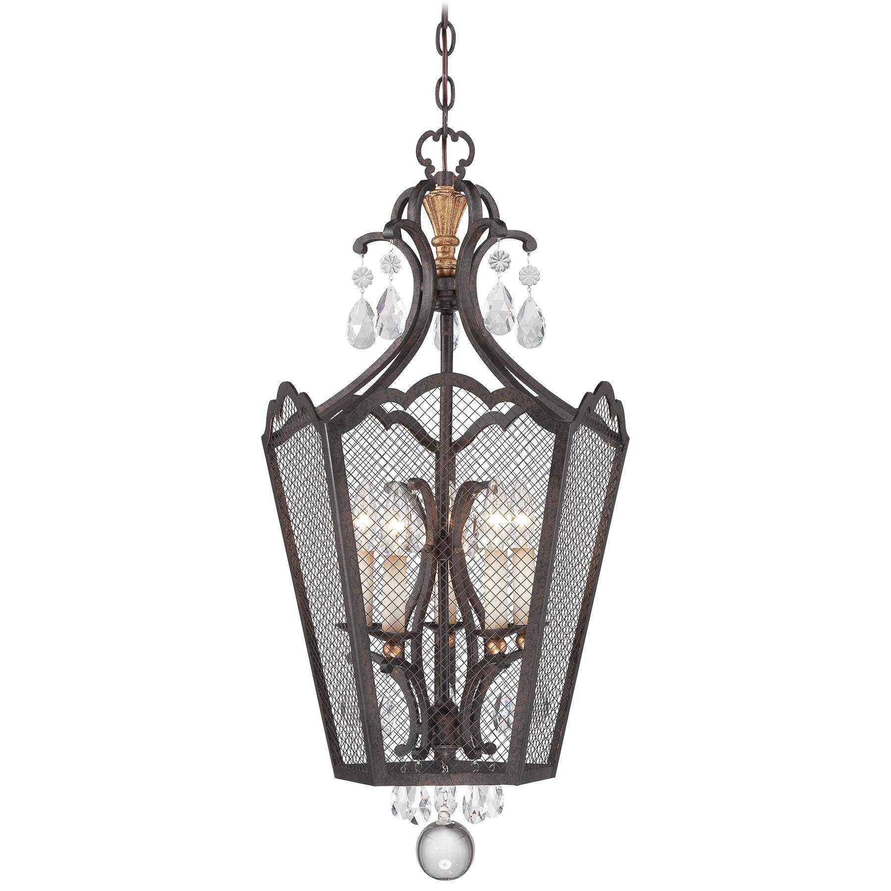 Minka Metropolitan N7109 258b Cortona Five Light Foyer French Bronze Gold Finish With Clear Crystal Amazon Com
