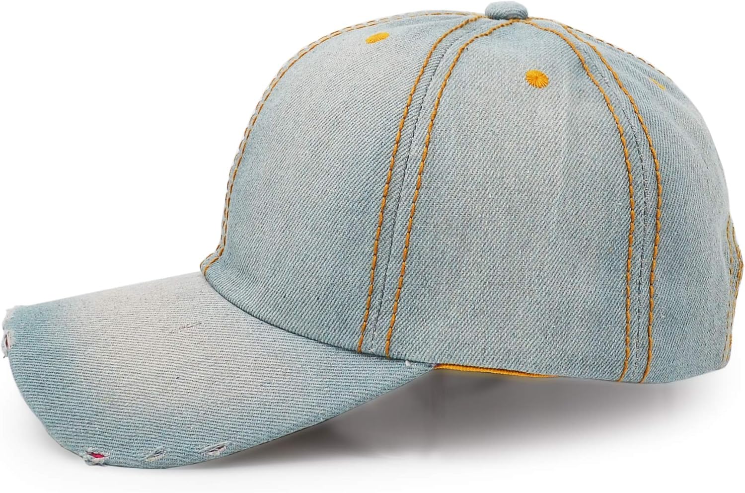 Denim Baseball Cap, Unisex Sport Hat Casual Women Men Sun Hat Outdoor Cowboy Cap Dilapidated Design - Image 4