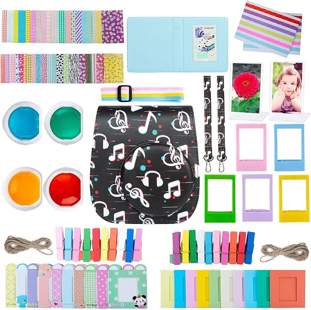 ZWOOS 10 in 1 Accessory Compatible with Instax Mini 11 / Mini 9 Instant Camera, Includes Camera Bag, Album and Other Elements for Collecting and Displaying Photos (Note)