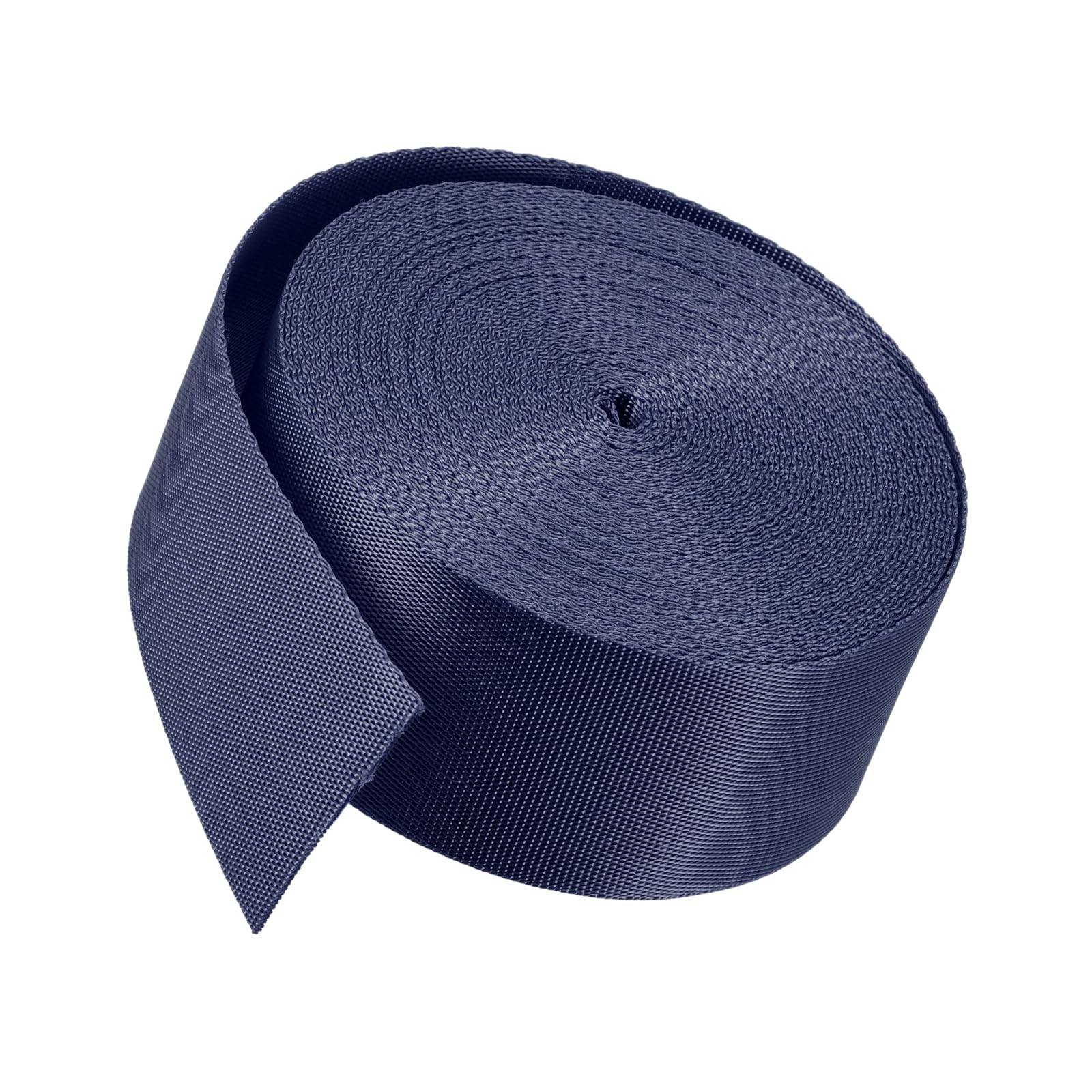 Unifizz Flat Nylon Webbing Strap – 1.5 Inch x 10 Yards Dark Blue, Abrasion-Resistant for Pet Leashes, Bag Handles, Furniture Repair & Garden Ties