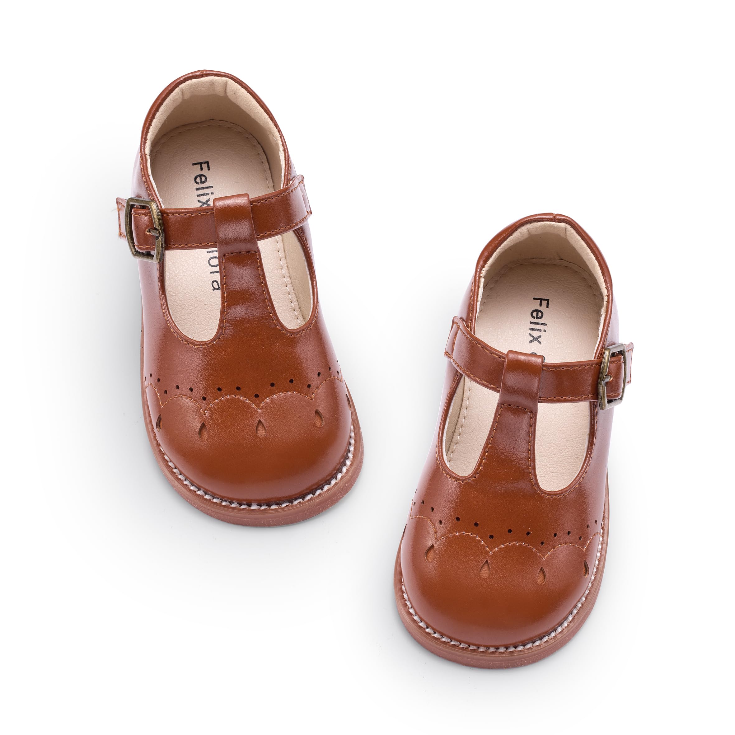 Felix & Flora Toddler Girl Mary Jane Dress Shoes - School Oxford Flats for Girl Party Shoes.