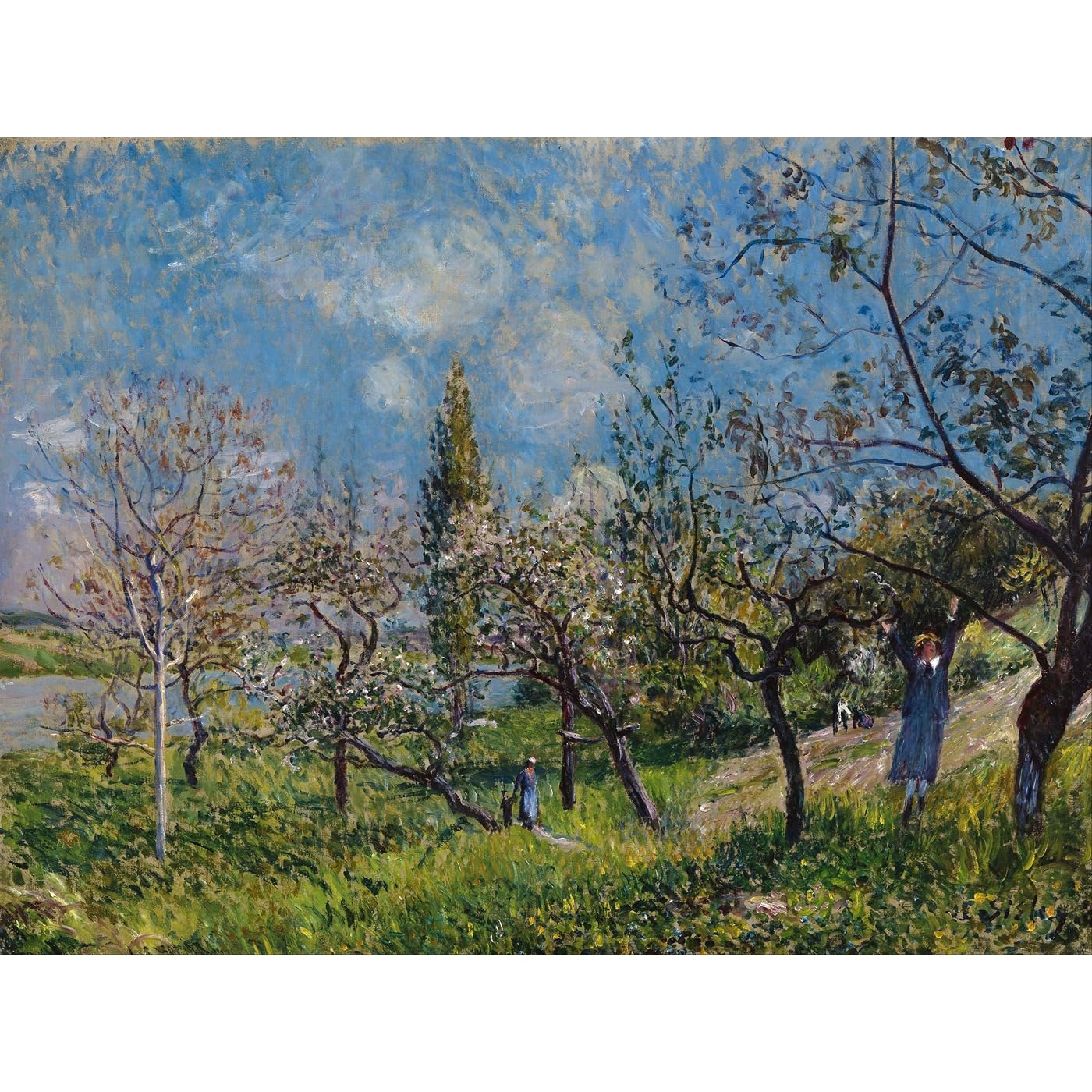 Impression giclée Sisley Verger au printemps pour habiller vos grands murs blancs vides - 2