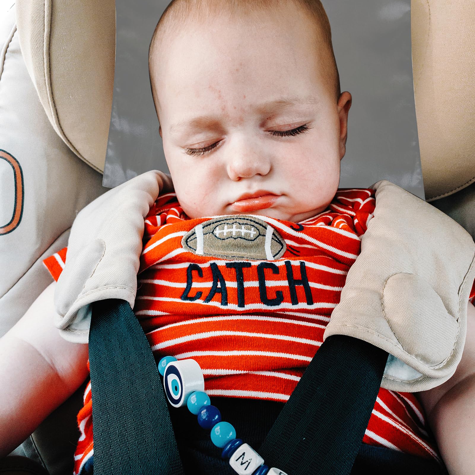 Satin-Autositz-Kopfstützenbezug für Babys, weiches Seidengefühl, Kopfstützenbezug für Haarschutz, Satin, Haarschutz für Babyschale, 2 Stück (schwarz + grau)