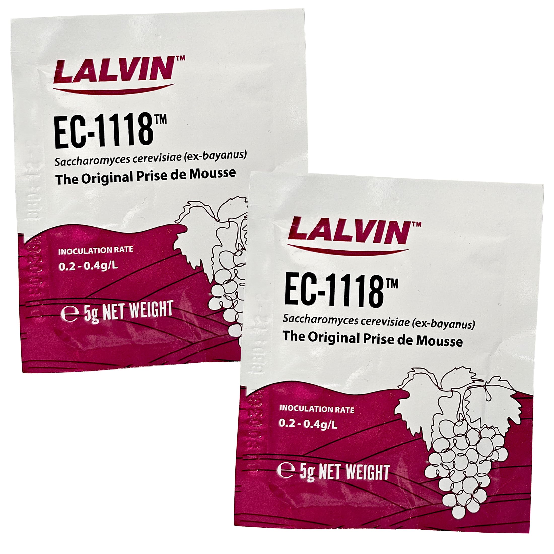 Lalvin EC-1118 Yeast by Lallemand Inc - PACK OF 2