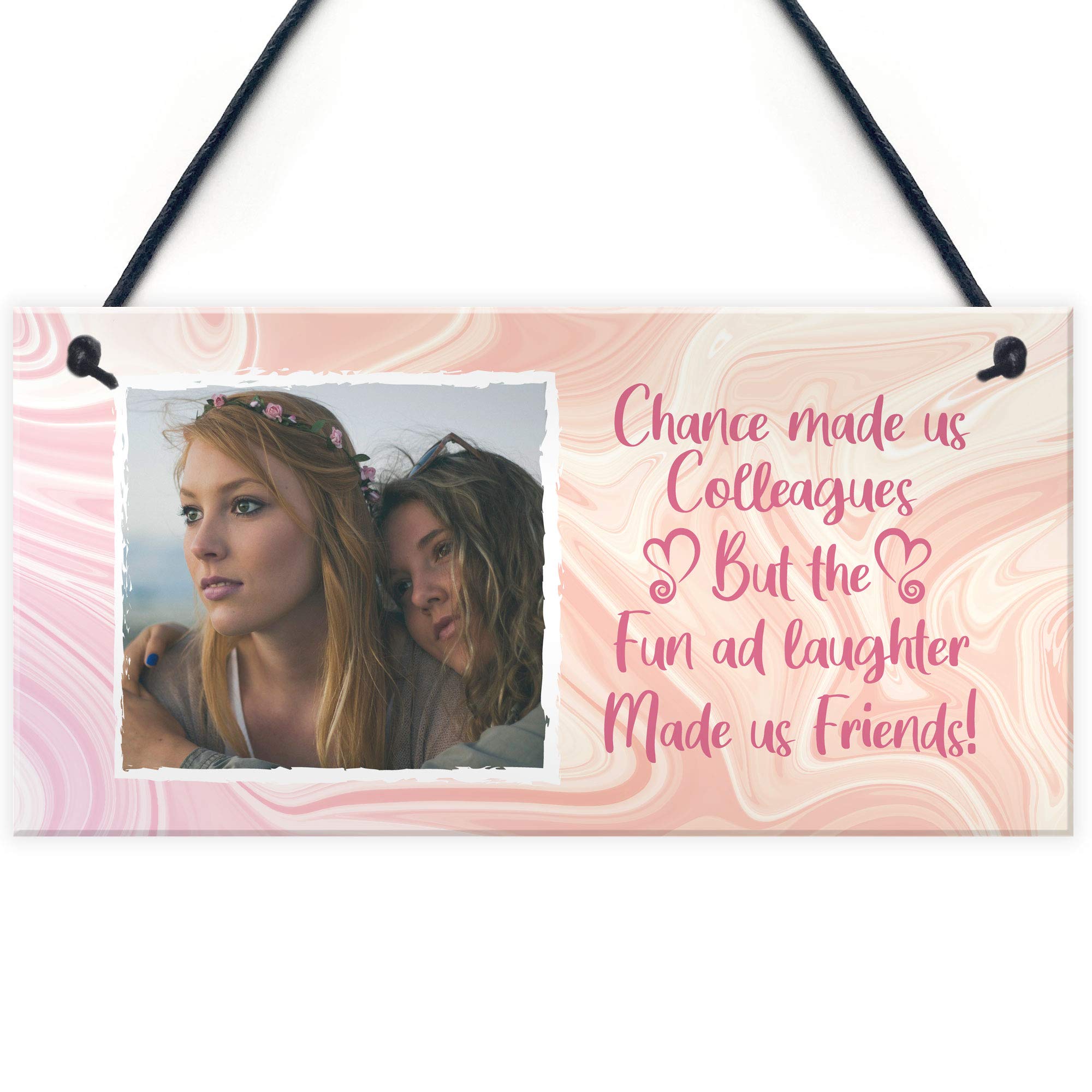 Personalised Gift For Colleague Hanging Sign Best Friend Gift Colleague Gift Keepsake