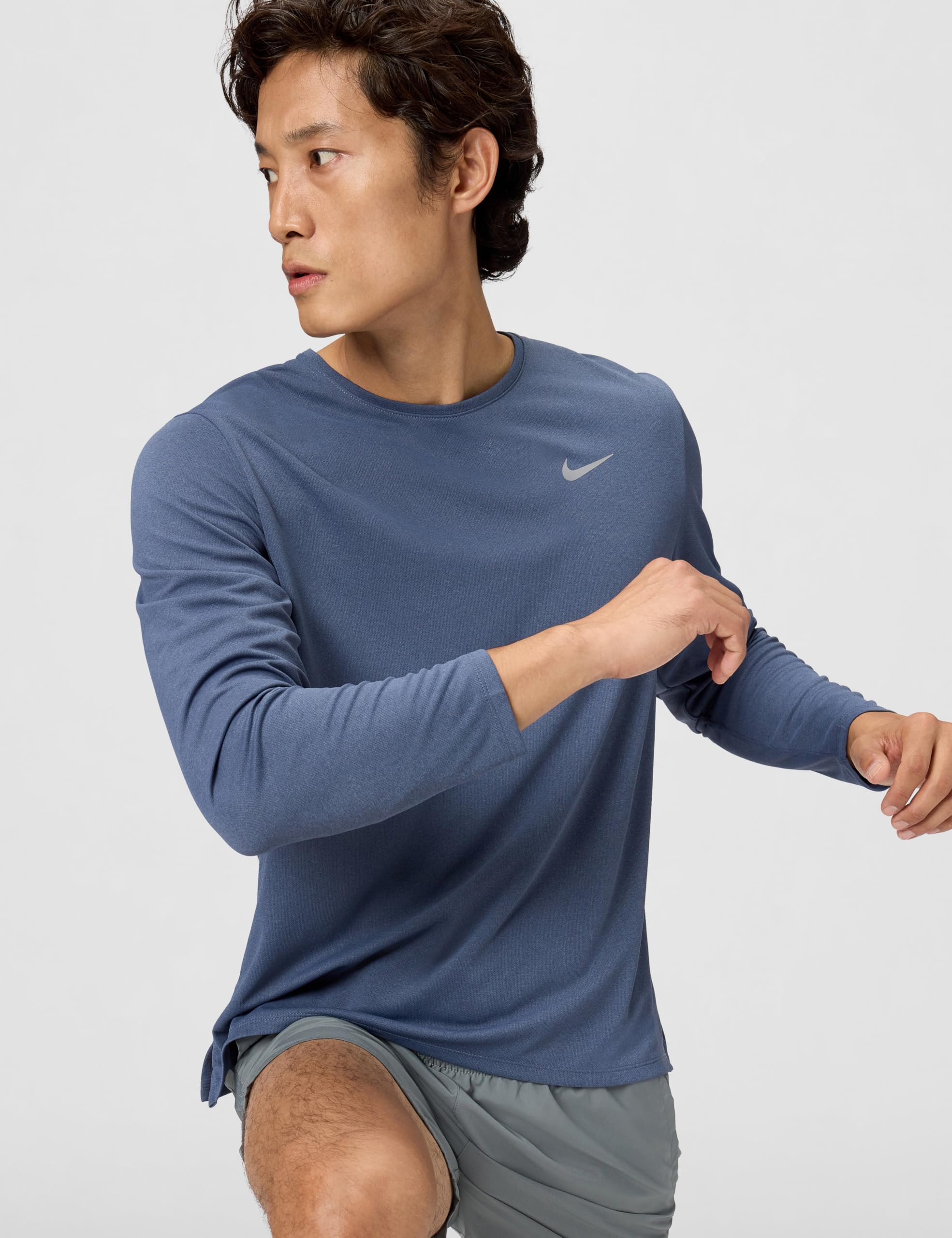 Nike Maglia da Running A Maniche Lunghe da Uomo Nike Miler Dri-Fit UV Sweatshirt Uomo