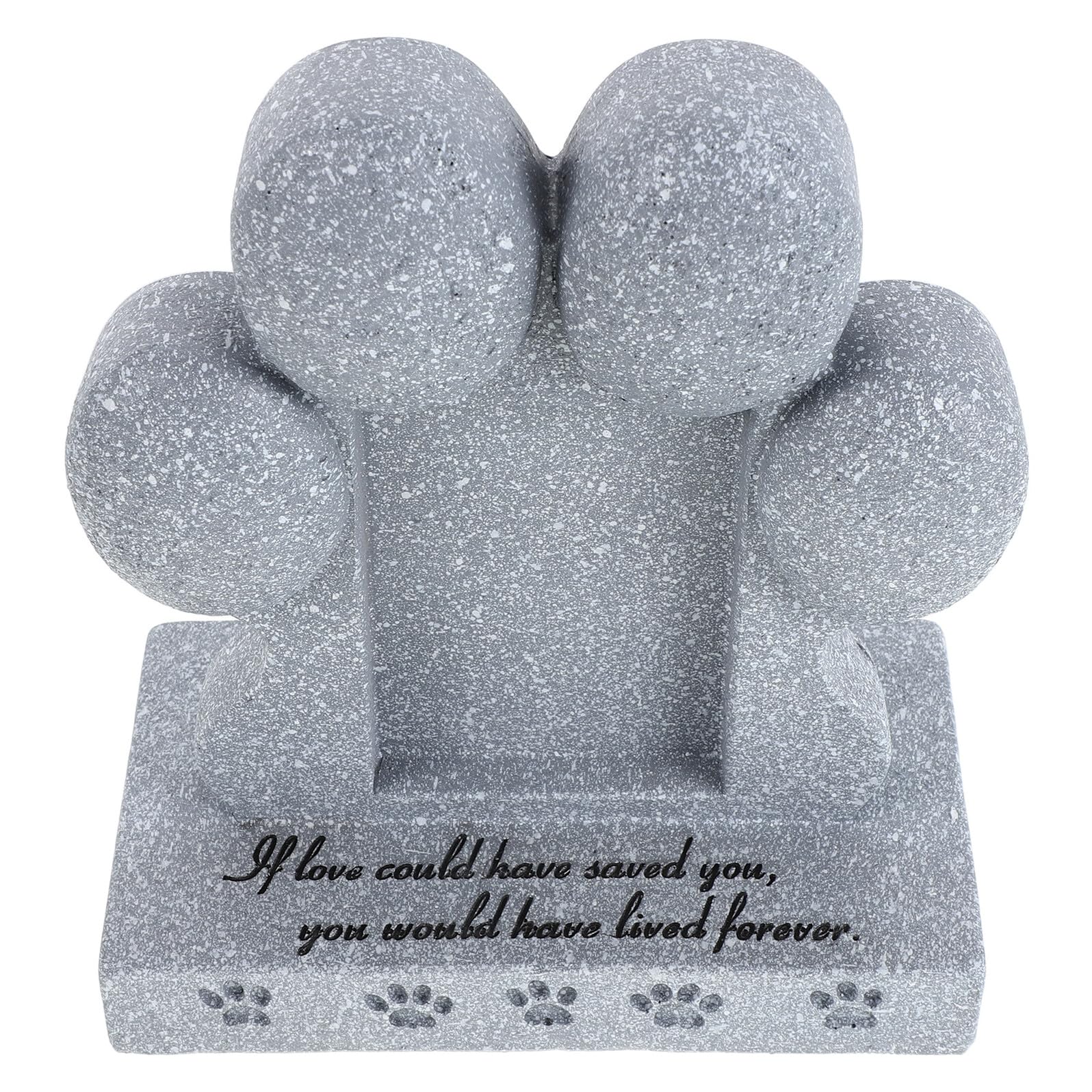 Lápida para mascotas exterior de piedra sólida KOMBIUDA, memorial respetuoso para el jardín
