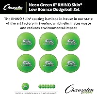 Vista 4 de Champion Sports® Rhino Skin® Juego de pelotas de eva de bajo rebote y unidades individuales para patio de juegos, educación física, patio trasero