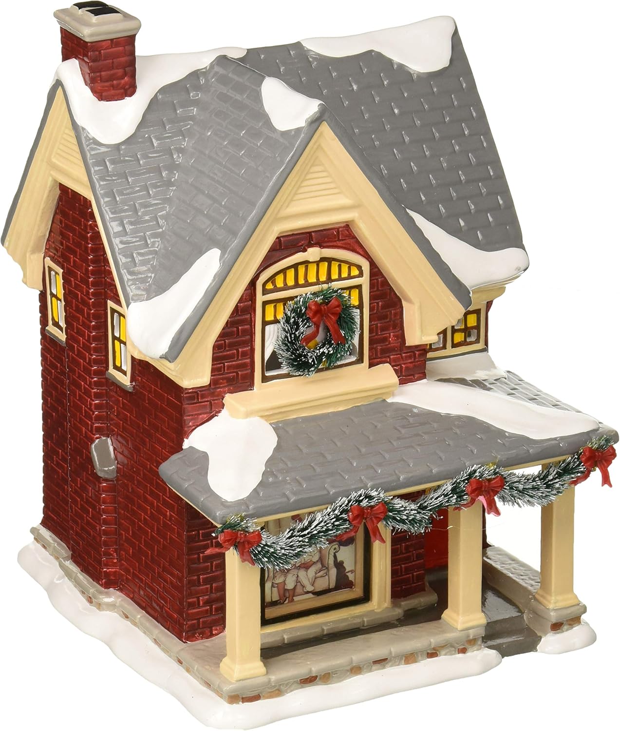 Department56 Original Snow Village Norman Rockwell's Christmas Eve Lit Building 8.25" Multicolor