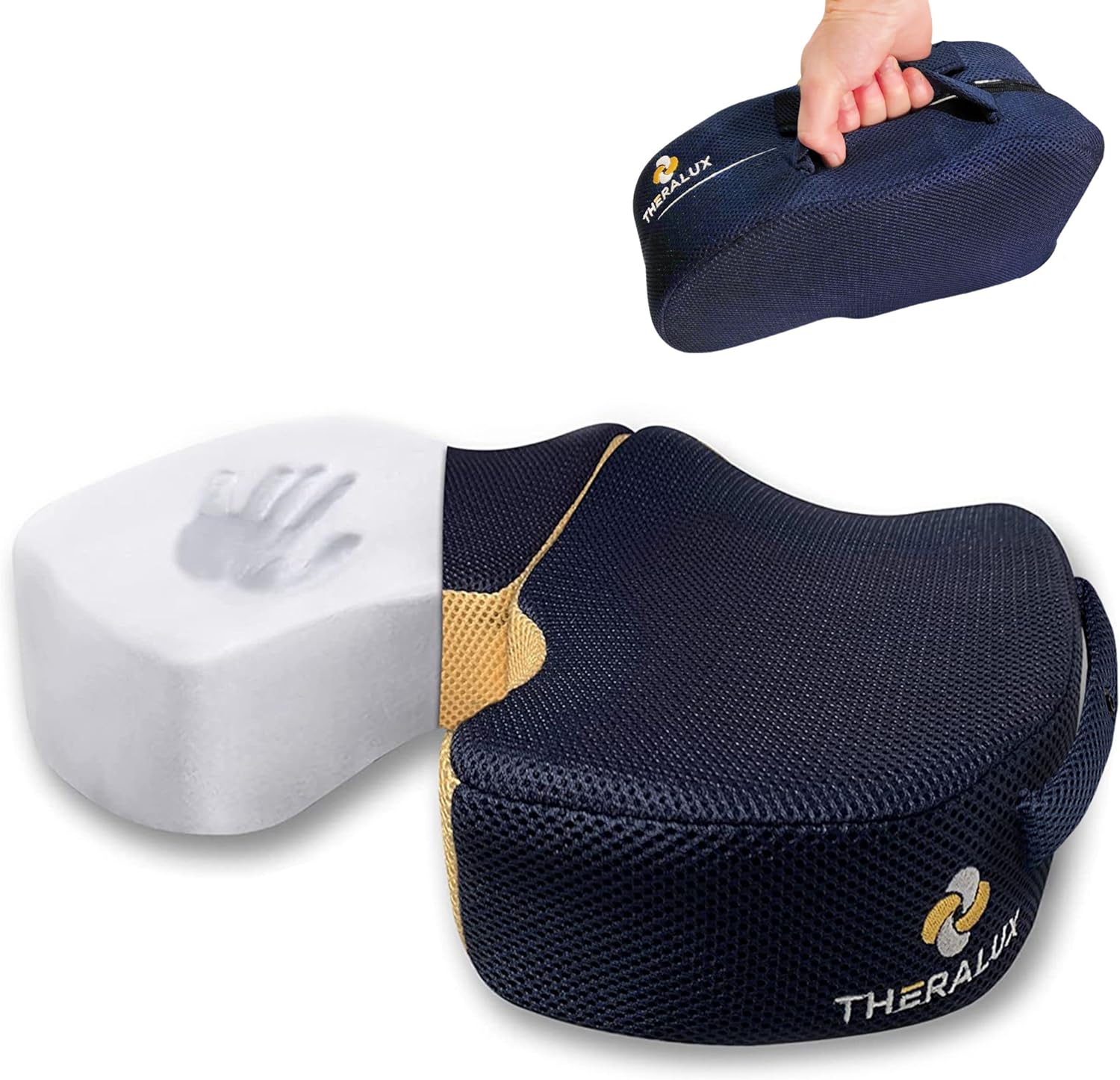 THERALUX Sciatica Pillow for Sitting Pain Relief Memory Foam Car Seat