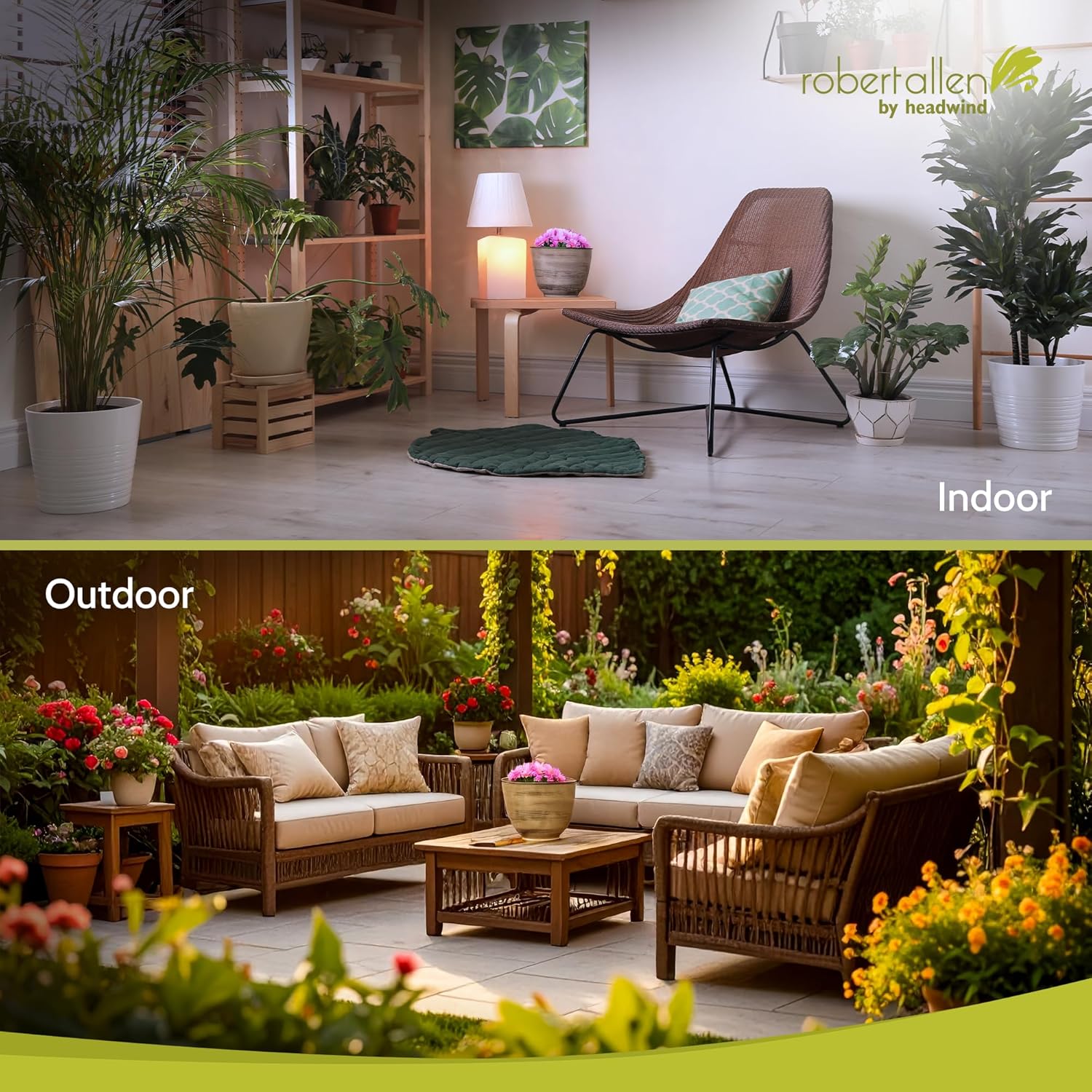 Headwind Glazed Ironstone Hamilton Collection Decorative Plant Pot – 10" Sandstone Beige Pot – Lightweight & Durable with Drainage Flower Pots for Indoor Plants & Outdoor Planter Use by Robert Allen