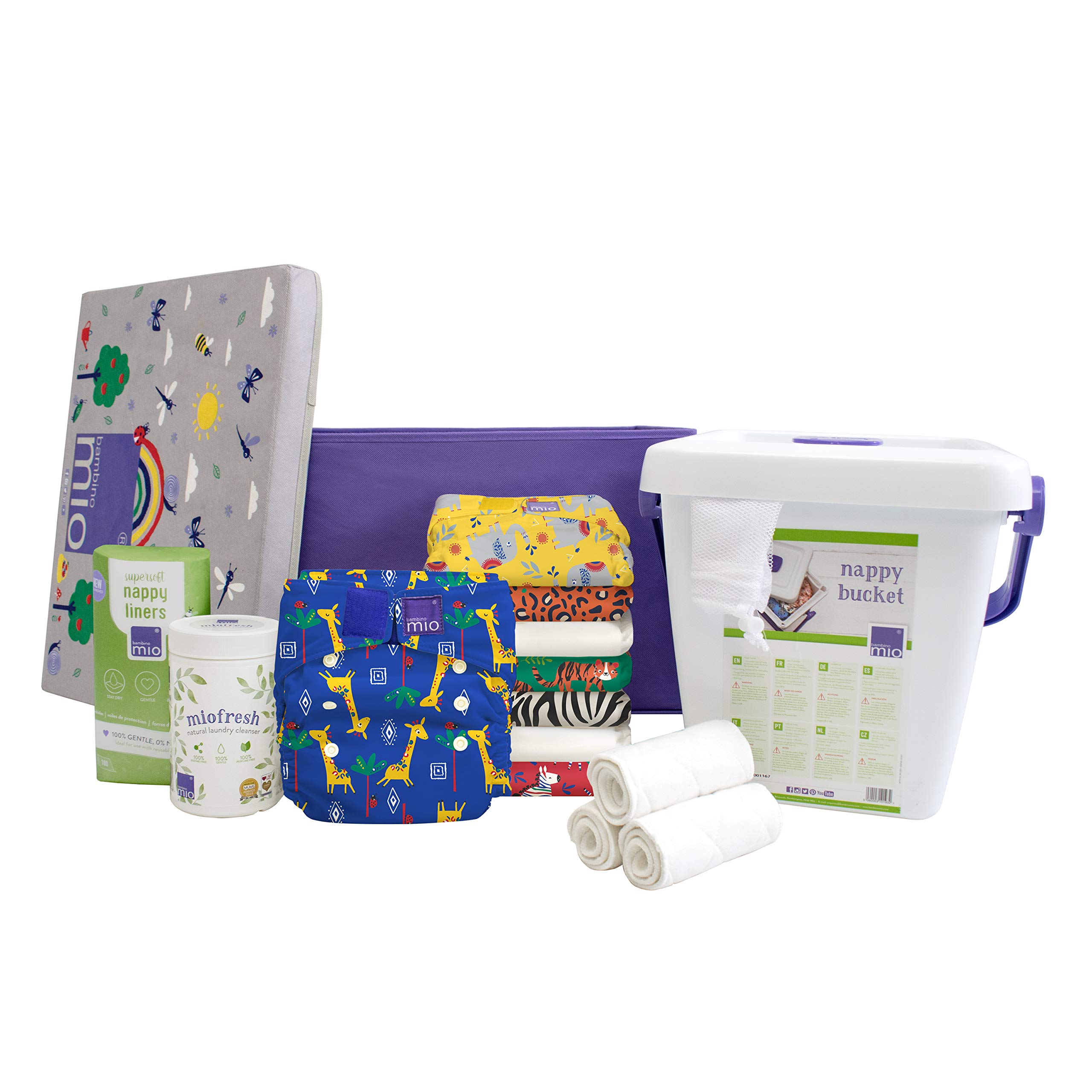 Bambino Mio, miosolo Reusable Nappy Starter Set, Safari Celebration