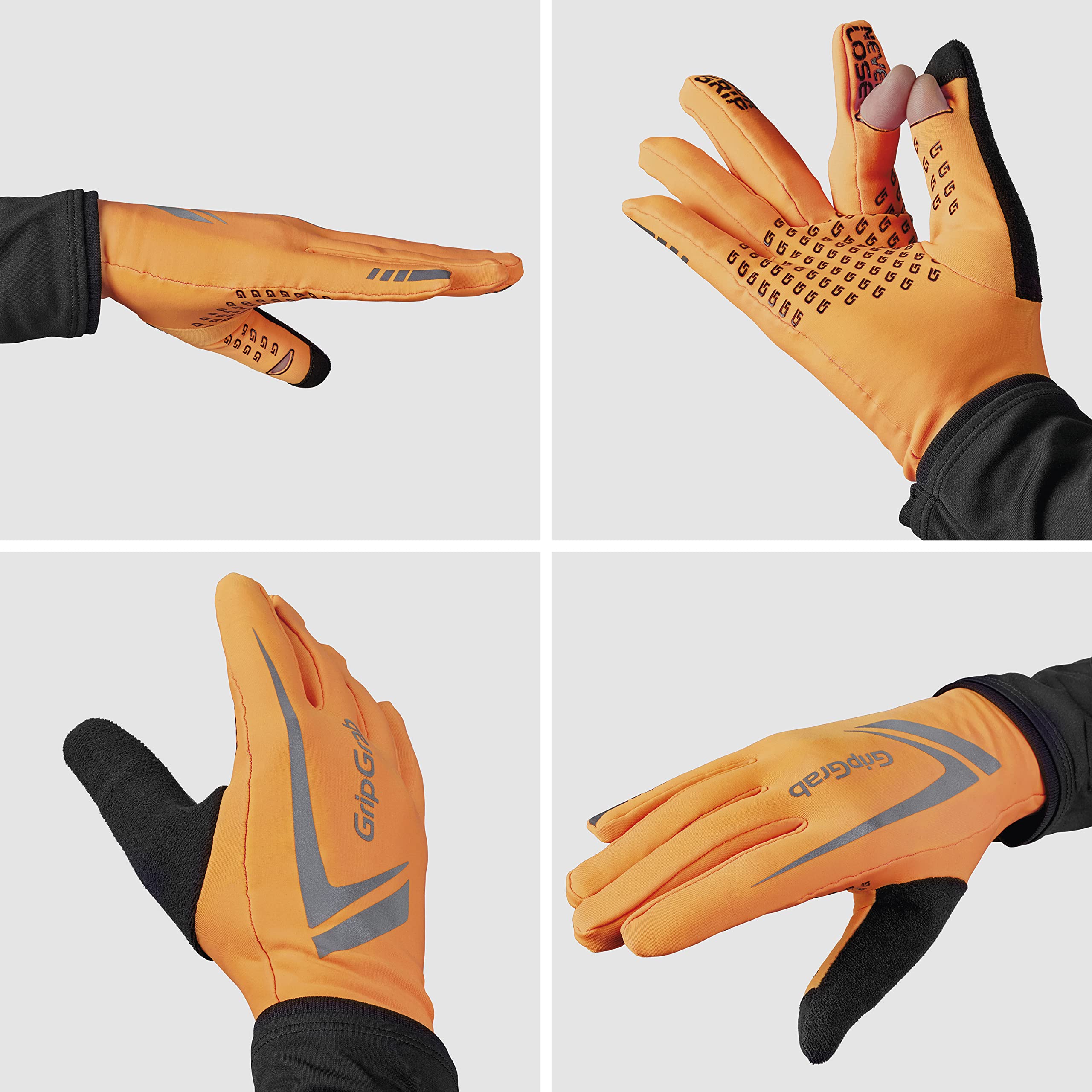 GripGrab Guantes de Running de Invierno Expert Winter Térmicos Touchscreen Alta Visibilidad Transpirables Hombre Mujer, Unisex Adulto