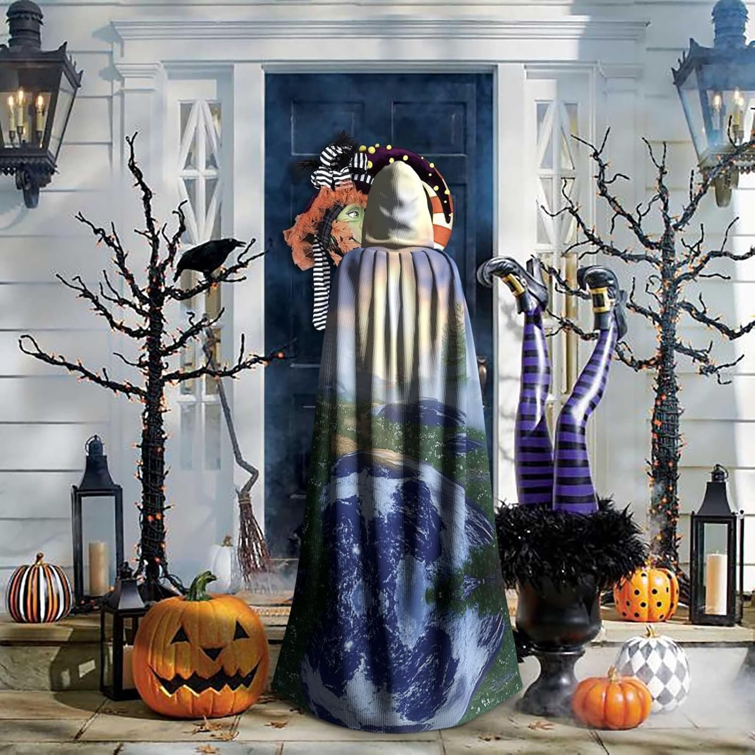 boreal forest Unique Darkness Poncho Shawl - Customizable Wearable Blanket for Women, Perfect Halloween Costume Accessory, Knight, Akatsuki, and More