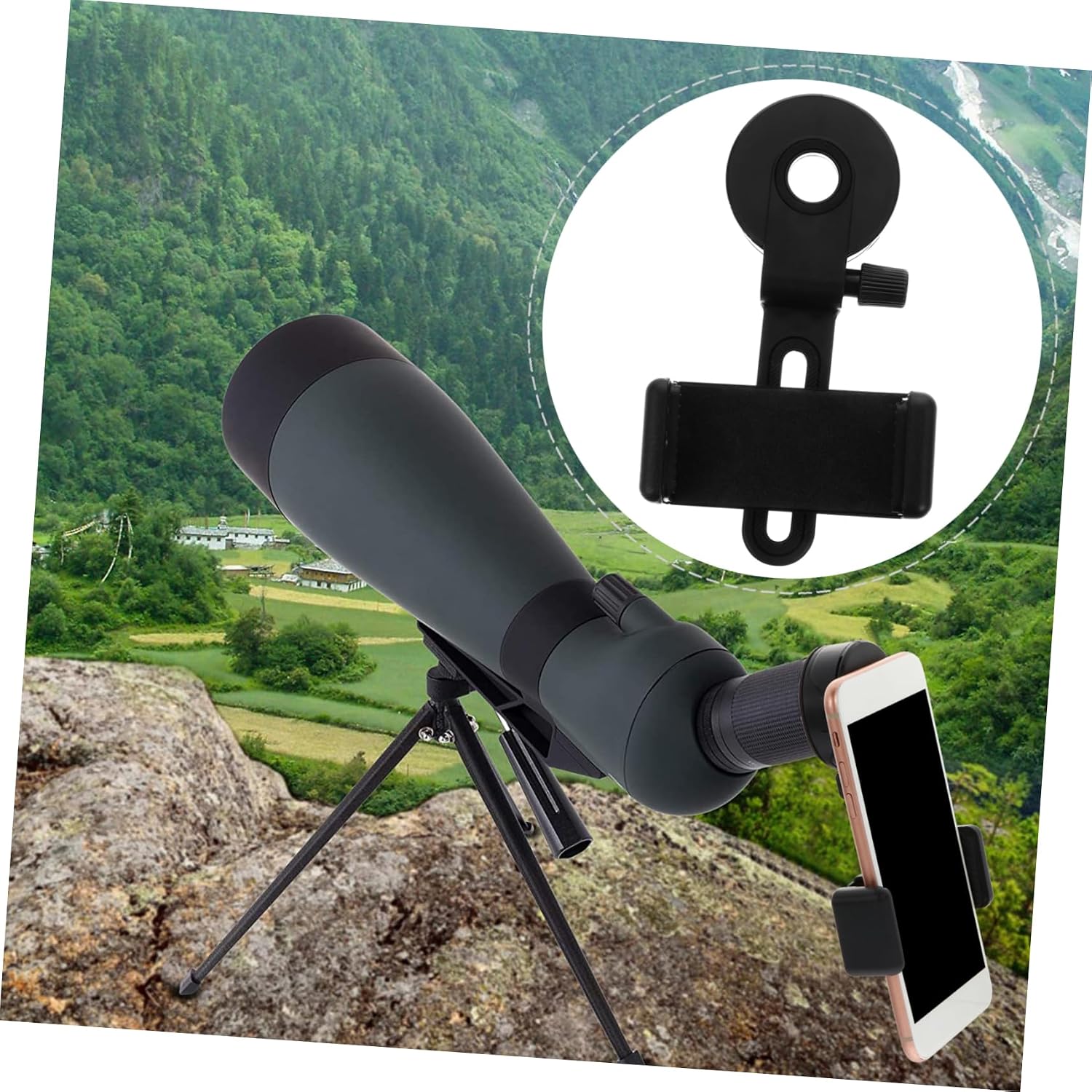 2pcs Telescope and Microscope Smartphone Adapter Mount Photography Holder for Cell Phones Lightweight and Easy to Install Compatible Binoculars and Spotting Scopes