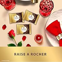 Vista 3 de Ferrero Rocher Premium Milk Hazelnut chocolate squares, Individually Wrapped Chocolates, Great for Sharing or Gifting, 60 pieces, 22.2 oz