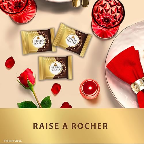 Miniatura 3 de Ferrero Rocher Premium Milk Hazelnut chocolate squares, Individually Wrapped Chocolates, Great for Sharing or Gifting, 60 pieces, 22.2 oz