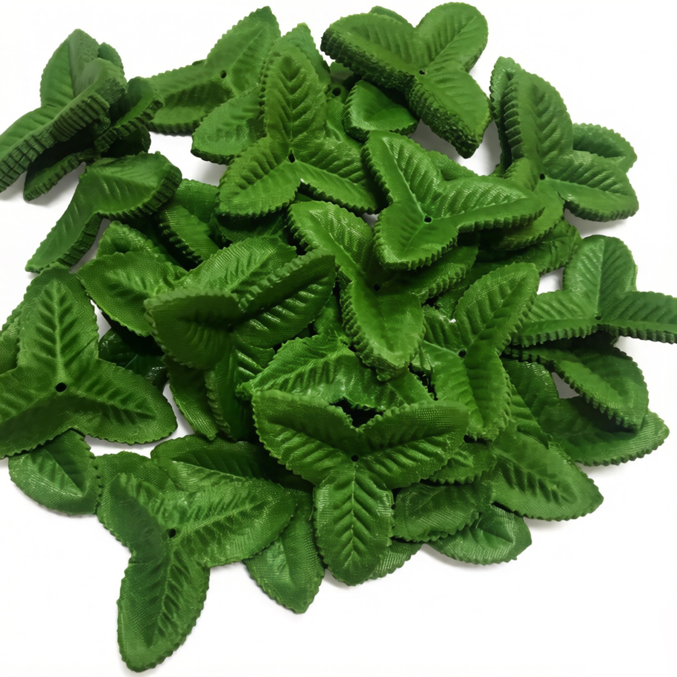 Artificial Leaves For Decoration 300pcs Rose Leaves Realistic Textured Green Artificial Leaf For Diy Floral Arrangements & Crafts 3.74inch Green