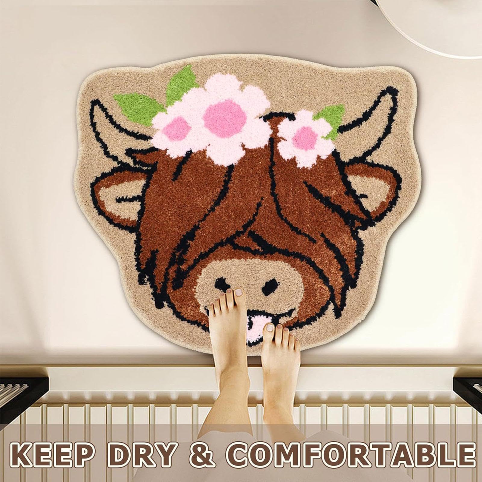 CKB LTD - Paillasson Décoratif Vache Des Highlands - Fibre De Coco, Dos Antidérapant PVC - 60x40 Cm, Pour Intérieur/extérieur