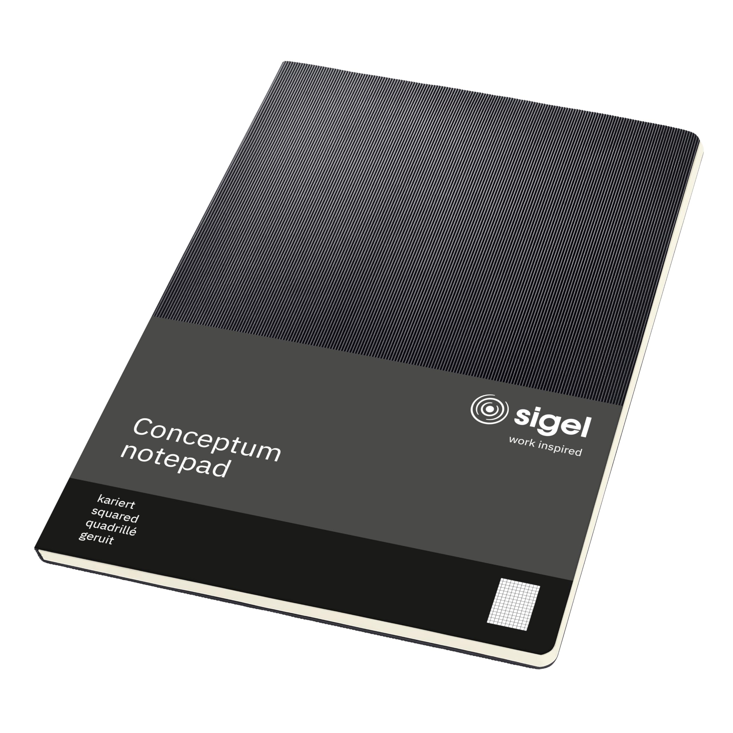 SIGEL CO800 Conceptum notatnik A4 w kratkę, 60 arkuszy, z papieru zrównoważonego, 5 sztuk