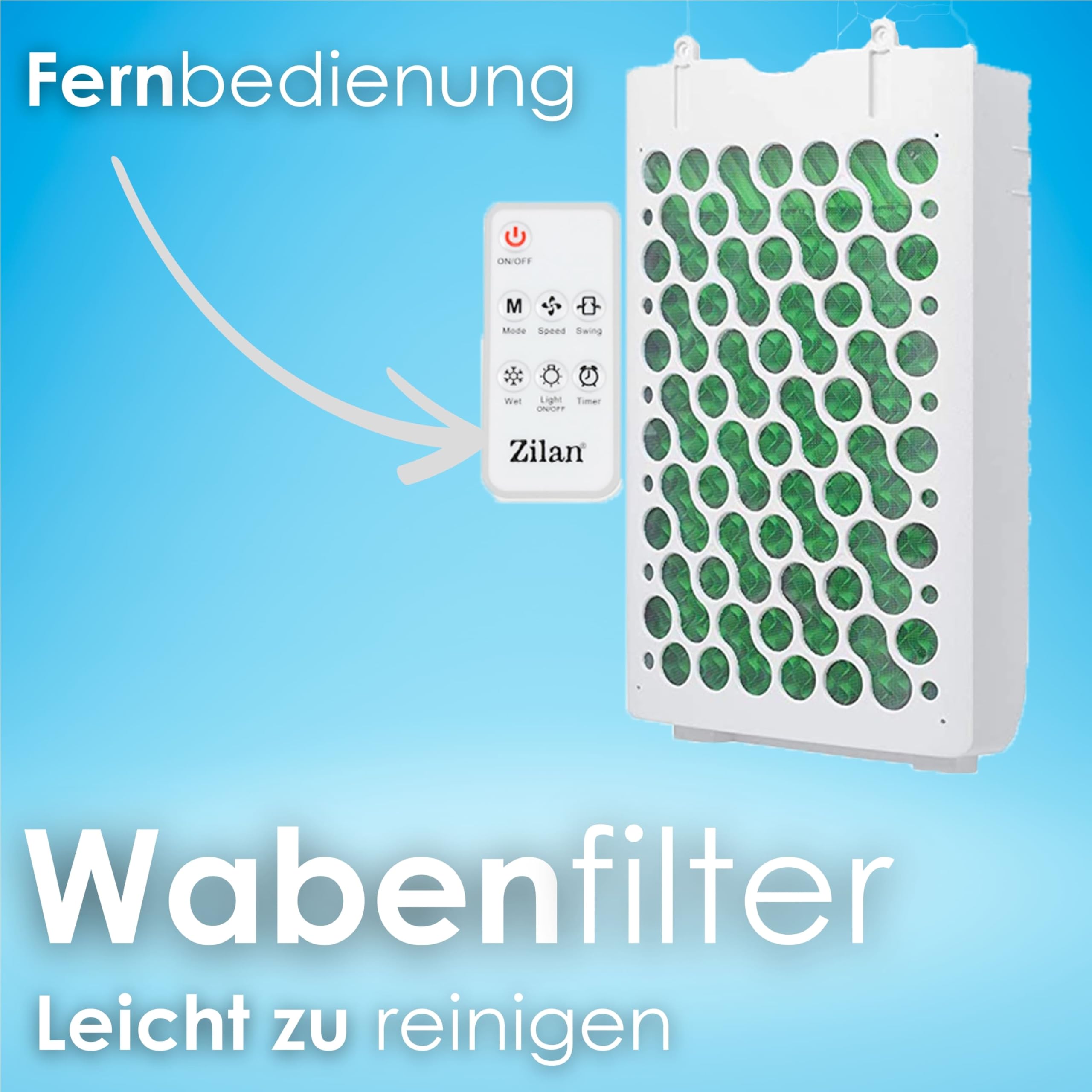 Ventilateur sur pied 3 en 1 avec refroidissement à eau Très silencieux – Climatiseur mobile sans tuyau Refroidisseur d'air avec télécommande – Purificateur d'air 12 h