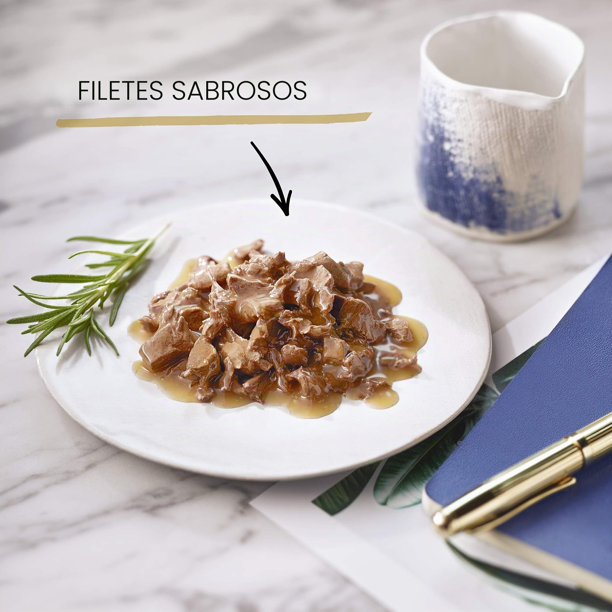 Gourmet Perle | Duo MAR Y Carnes | Adulto Gato | En Salsa | Lote de 6 (12 x 85 g) Bolsa Fresca
