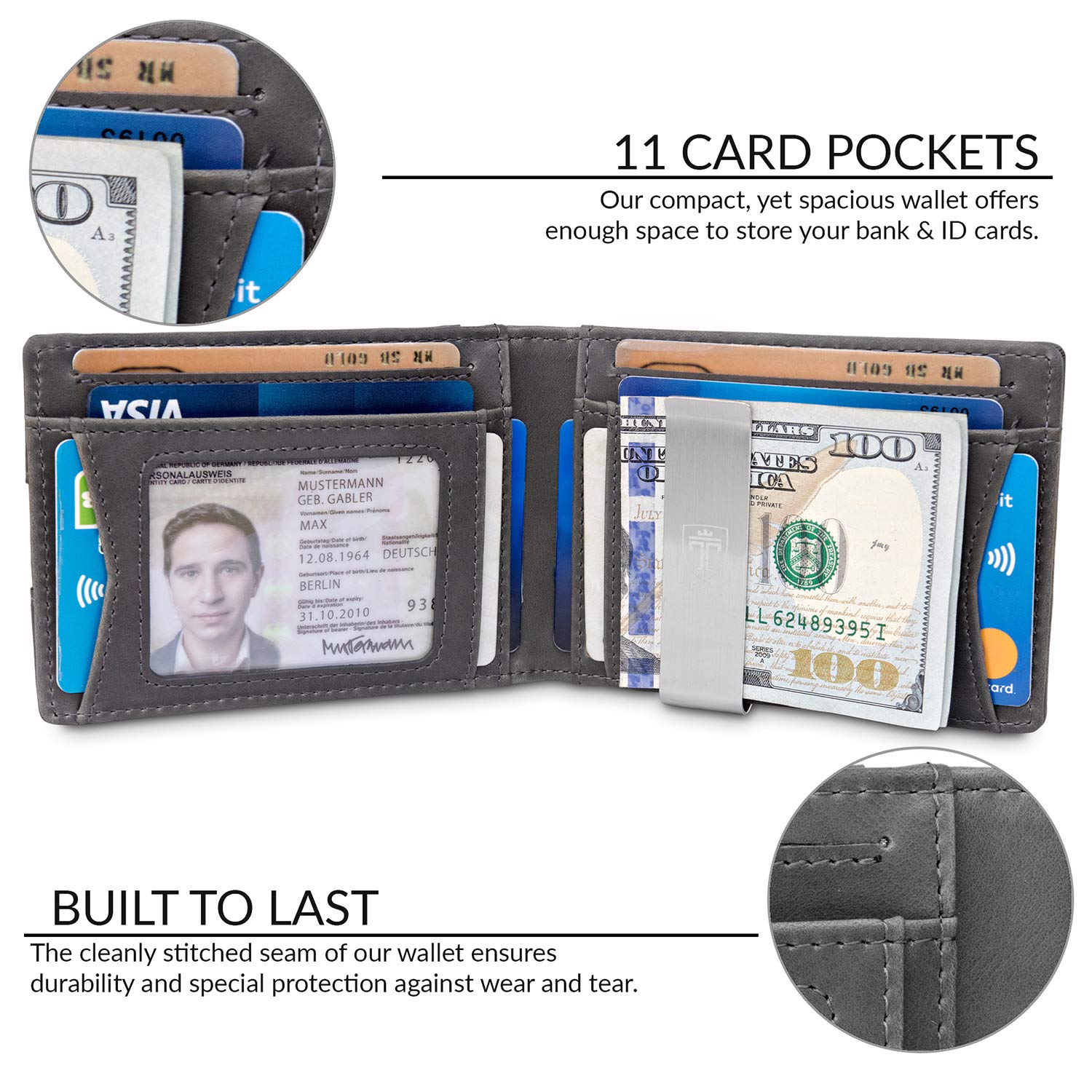 TRAVANDO Mens Slim Wallet wit...B0862DL8H1