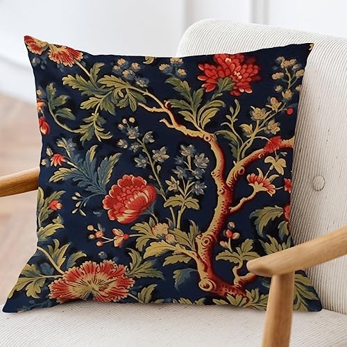 Vista 51 de ArogGeld Fundas de cojín asiáticas escénicas elegantes chinoiserie, diseño de loto verde, pájaros, jardines, funda de almohada para sofá