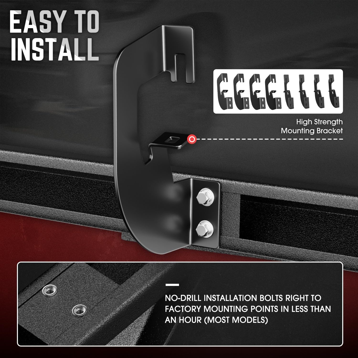 DNA MOTORING 3" Running Boards Compatible with 07-19 Silverado 2500HD 3500HD Crew Cab, Powdercoated Side Step Nerf Bars, STEPB-ZTL-8125