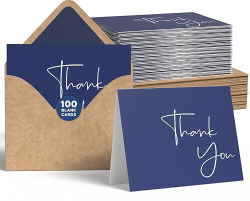 VNS Creations Thick 30 GSM Thank You Cards With Envelopes