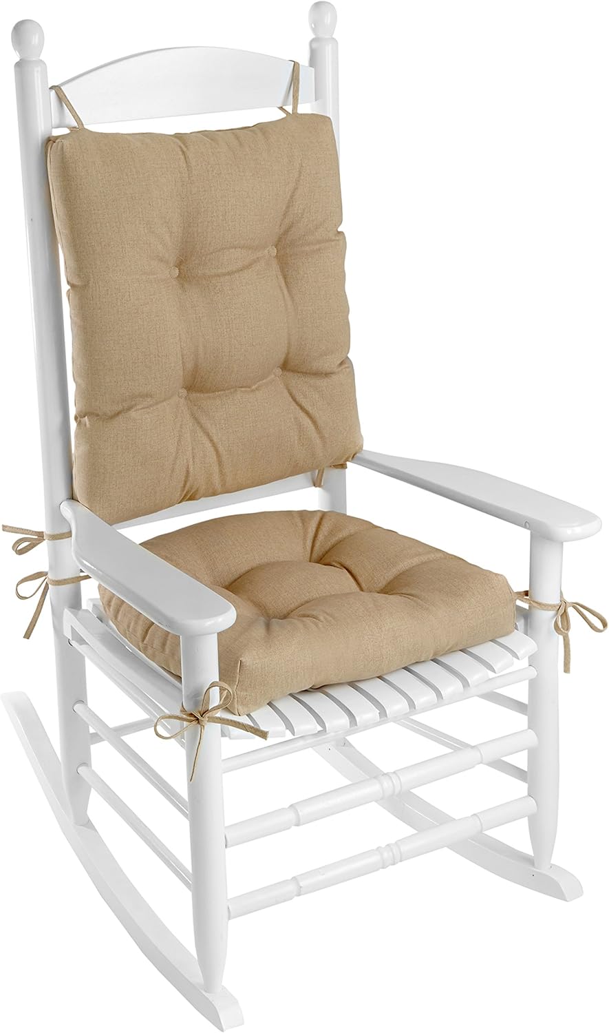 Klear Vu Solarium Rocking Chair Cushion Set, Assembled in the USA, for Indoor & Outdoor Use, Patio, Living Room, or Nursery, 2-Piece Set, 19"x19" Seat and 21"x18" Seatback, Boardwalk Stripe