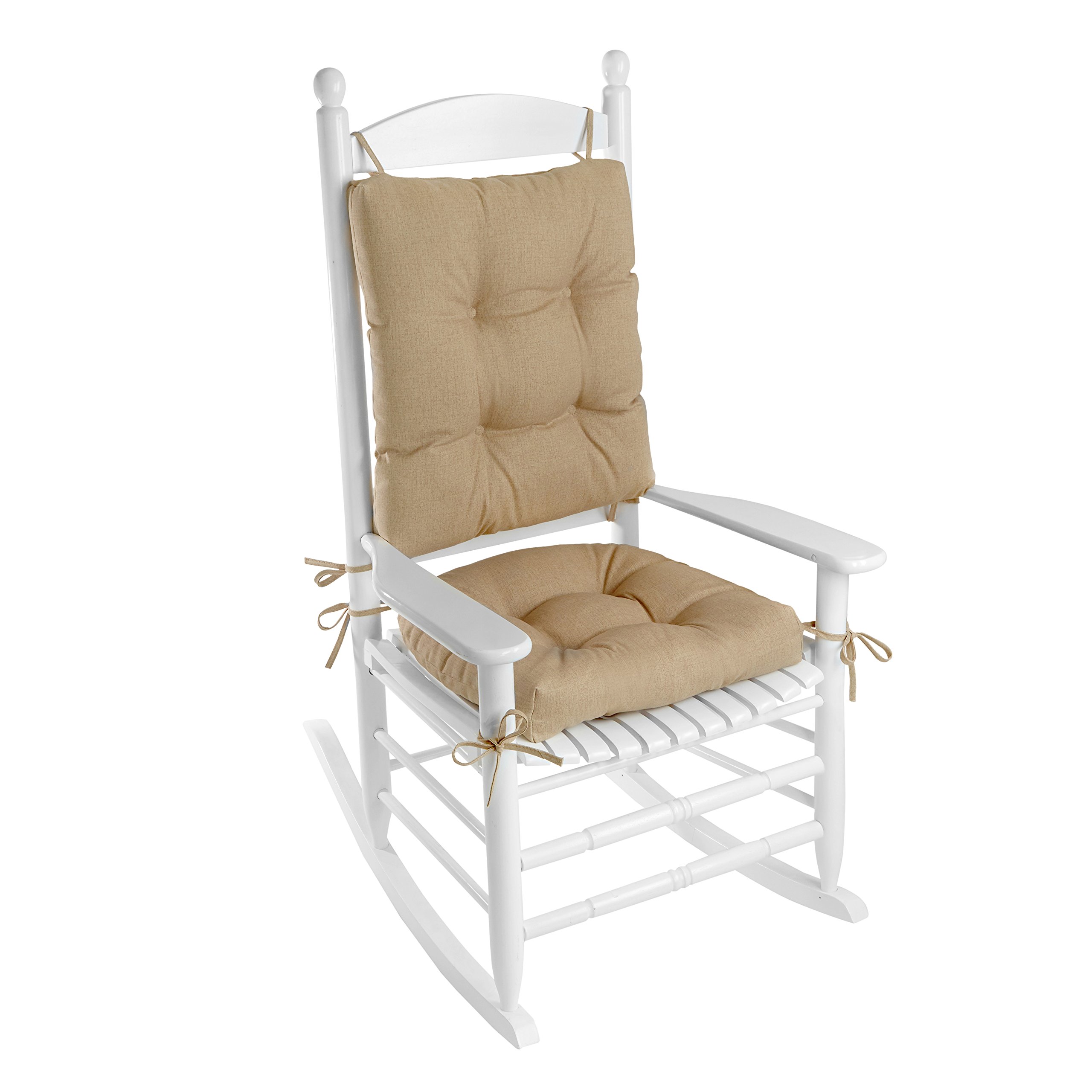 Klear Vu Solarium Rocking Chair Cushion Set, Assembled in The USA, for Indoor & Outdoor Use, Patio, Living Room, or Nursery, 2-Piece Set, 19"x19" Seat
