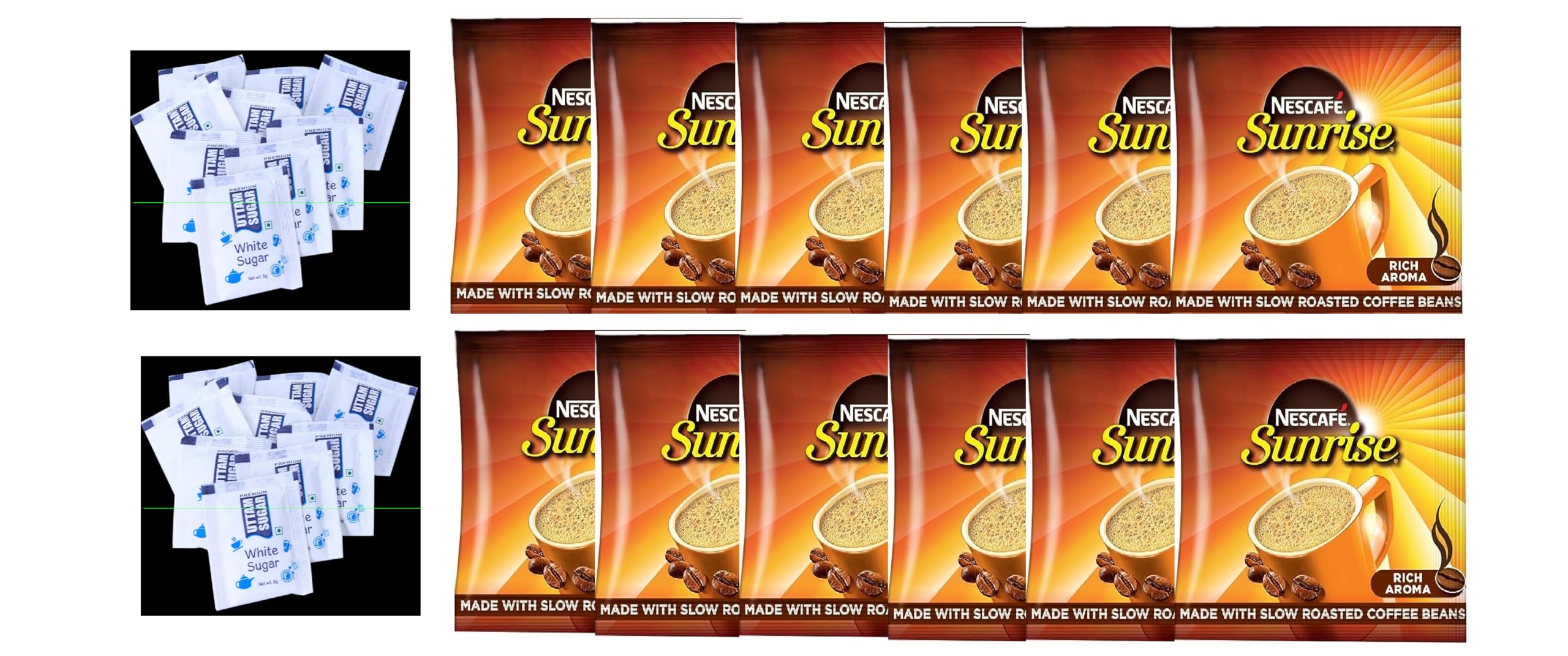 Nes.cafe Sunrise Instant Coffee Powder Pouch| Coffee-Chicory Mix Sachets | Rich Taste & Aroma 5g Packet | Pack Of 12 + Premium Sugarr Sachets Pack of 72 (B0D88MGRQW) Amazon Price History, Amazon Price Tracker