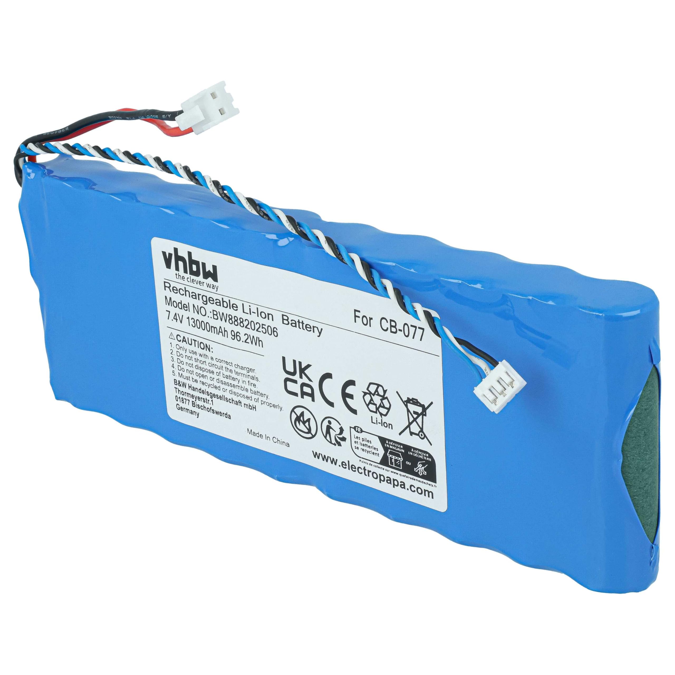 vhbw Batería Compatible con Promax US TV Explorer II medidor (13000 mAh, 7,4 V, Li-Ion)