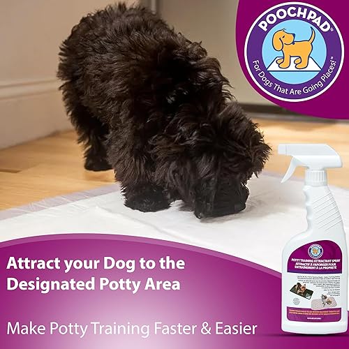 Miniatura 4 de PoochPad Spray atractivo para entrenamiento de orinal para perros y cachorros, 16 onzas, fabricado en Estados Unidos, almohadilla para orinal para