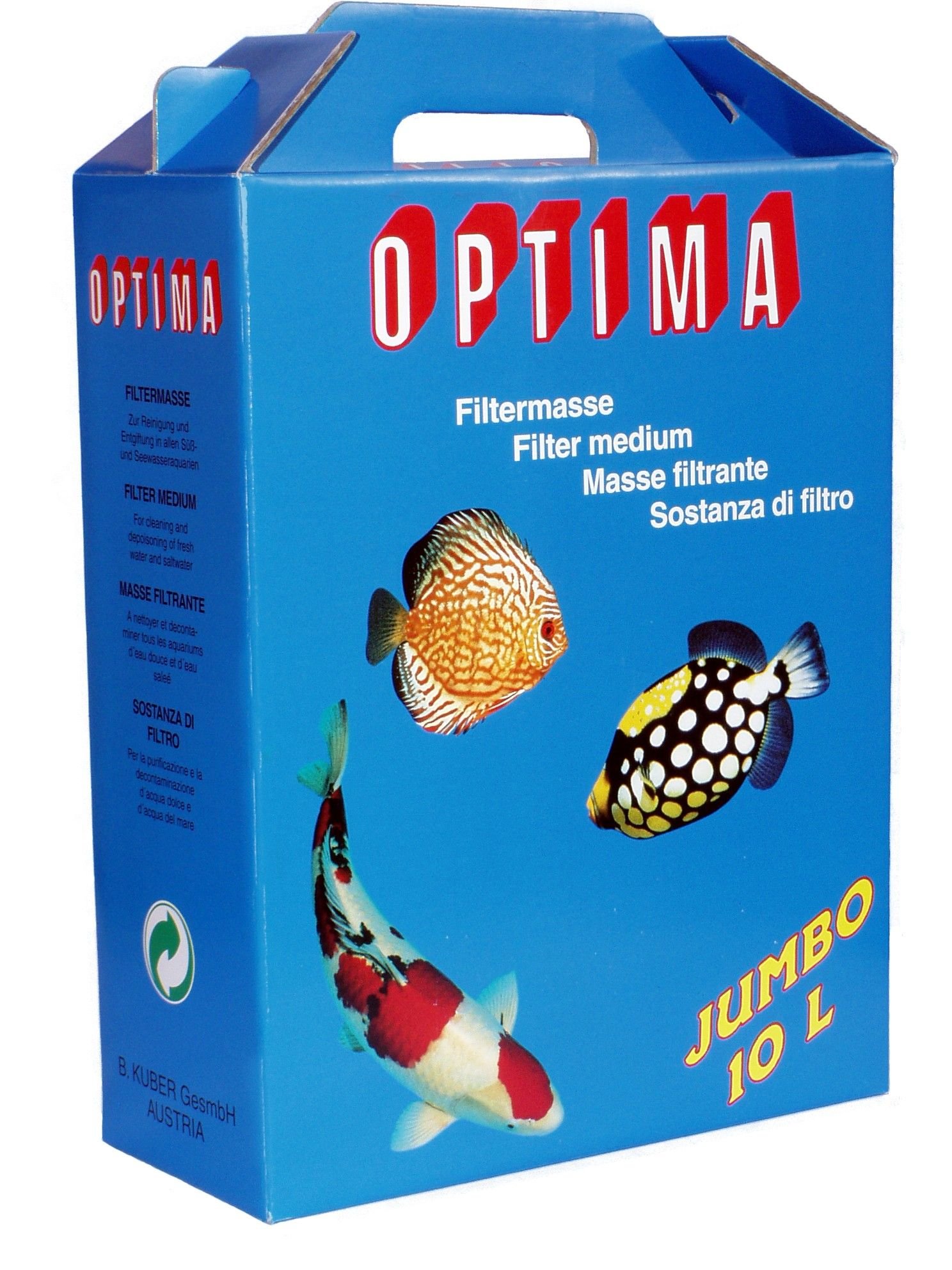 Optima Jumbo Filter von Kohle für Aquaristik 10 L