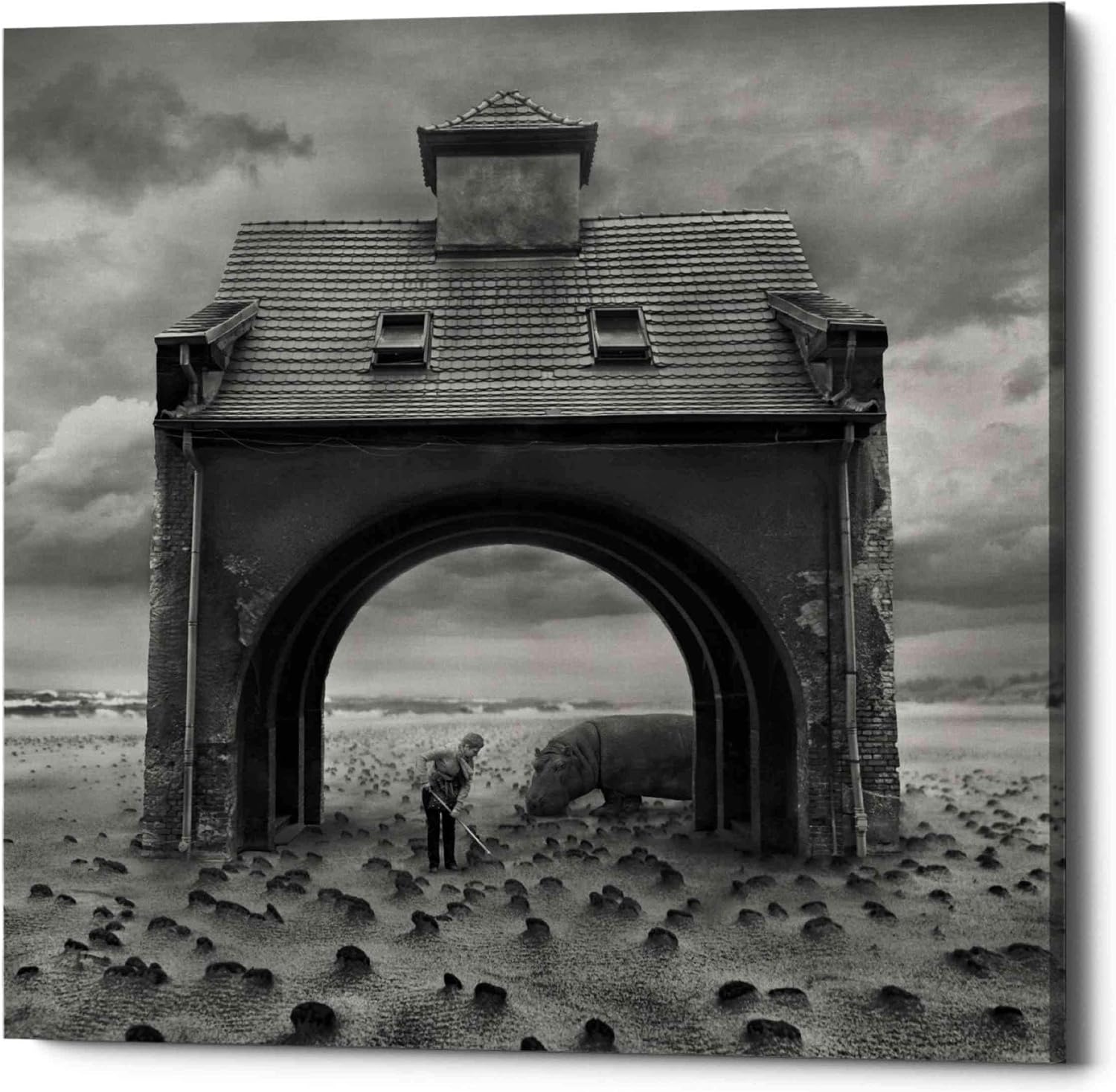 Epic Graffiti 'Gate' by Dariusz Klimczak, Canvas Wall Art, 12"x12"