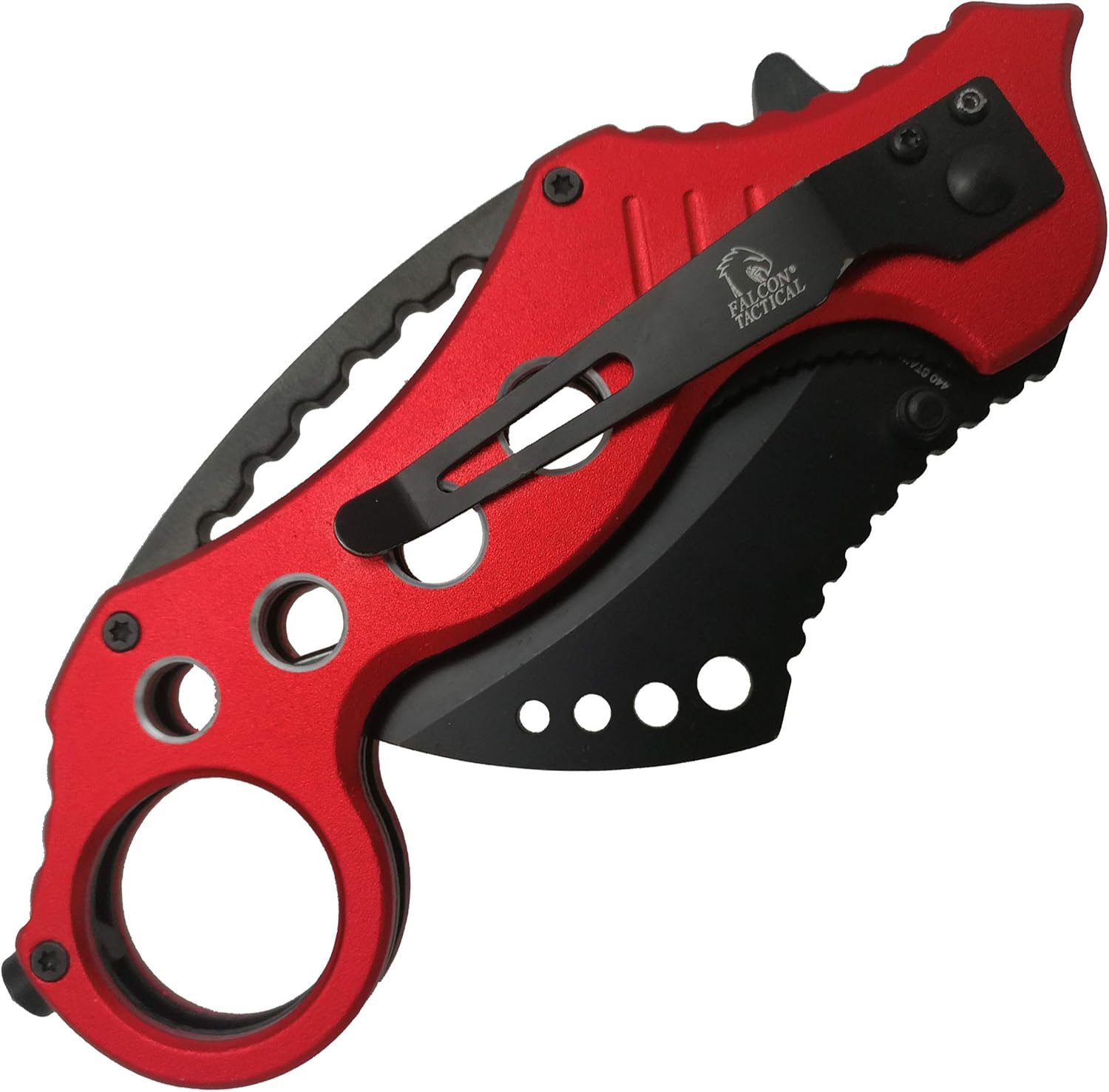 Falcon Claw Assisted Open Pocket Knife Karambit Folding Knife. for Collection, Camping, Daily Used (Open Box, Cut Ropes)
