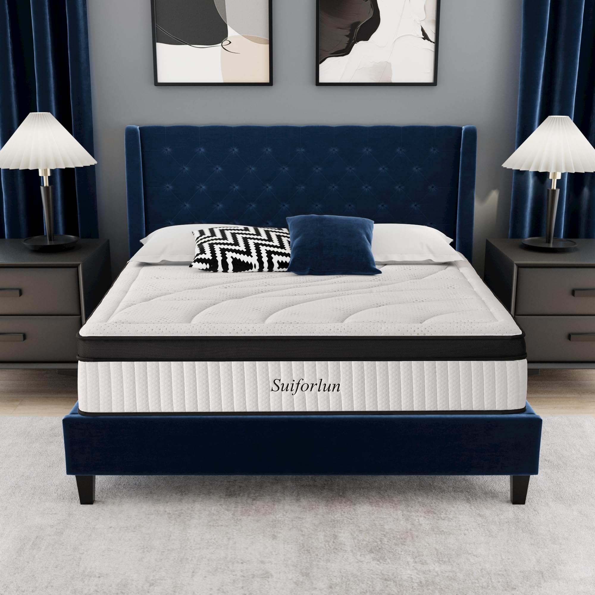 Queen Size Mattress, 14 Inch Bamboo Foam Mattress