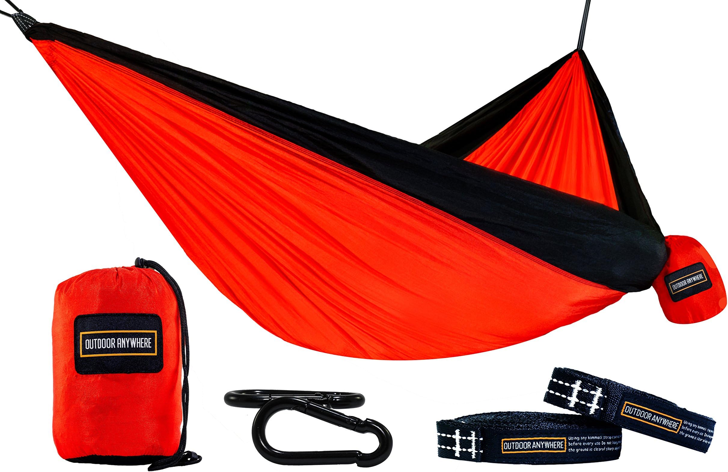 Double Camping Hammock - 15 Loop 9 FT Adjustable Suspension Tree Straps - Lightweight 210T Nylon Hammock for Backpacking - Extra Large 111" (L) x 73" (W) - Supports up to 600 lbs