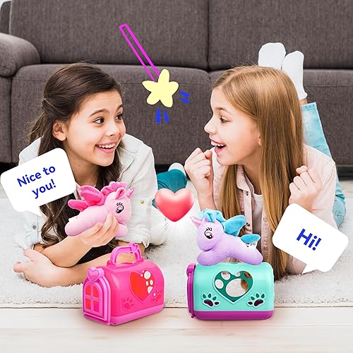 Miniatura 5 de BELLOCHIDDO Animales de peluche de unicornio, regalos de unicornio para niñas, peluche de unicornio, juguetes de My Little Pony, muñeca de bebé de