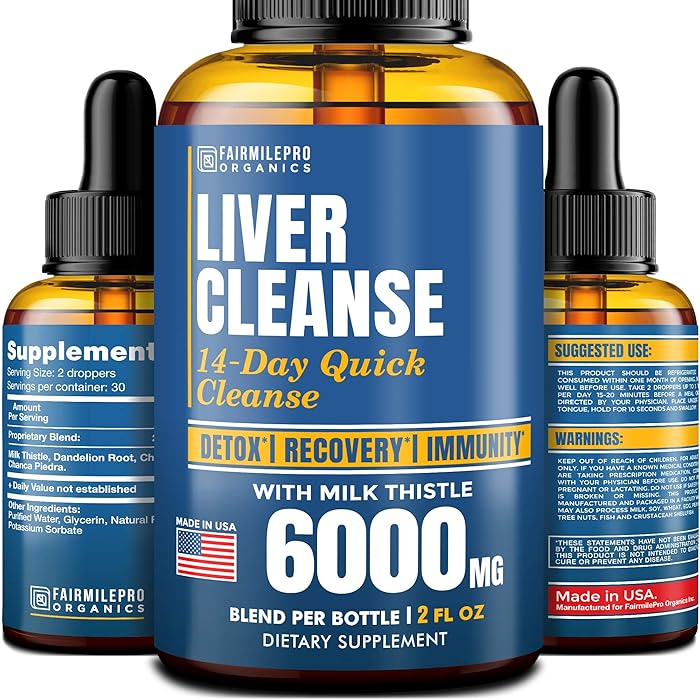 Buy Liver Cleanse Dietary Supplement Liver Support with Milk Thistle