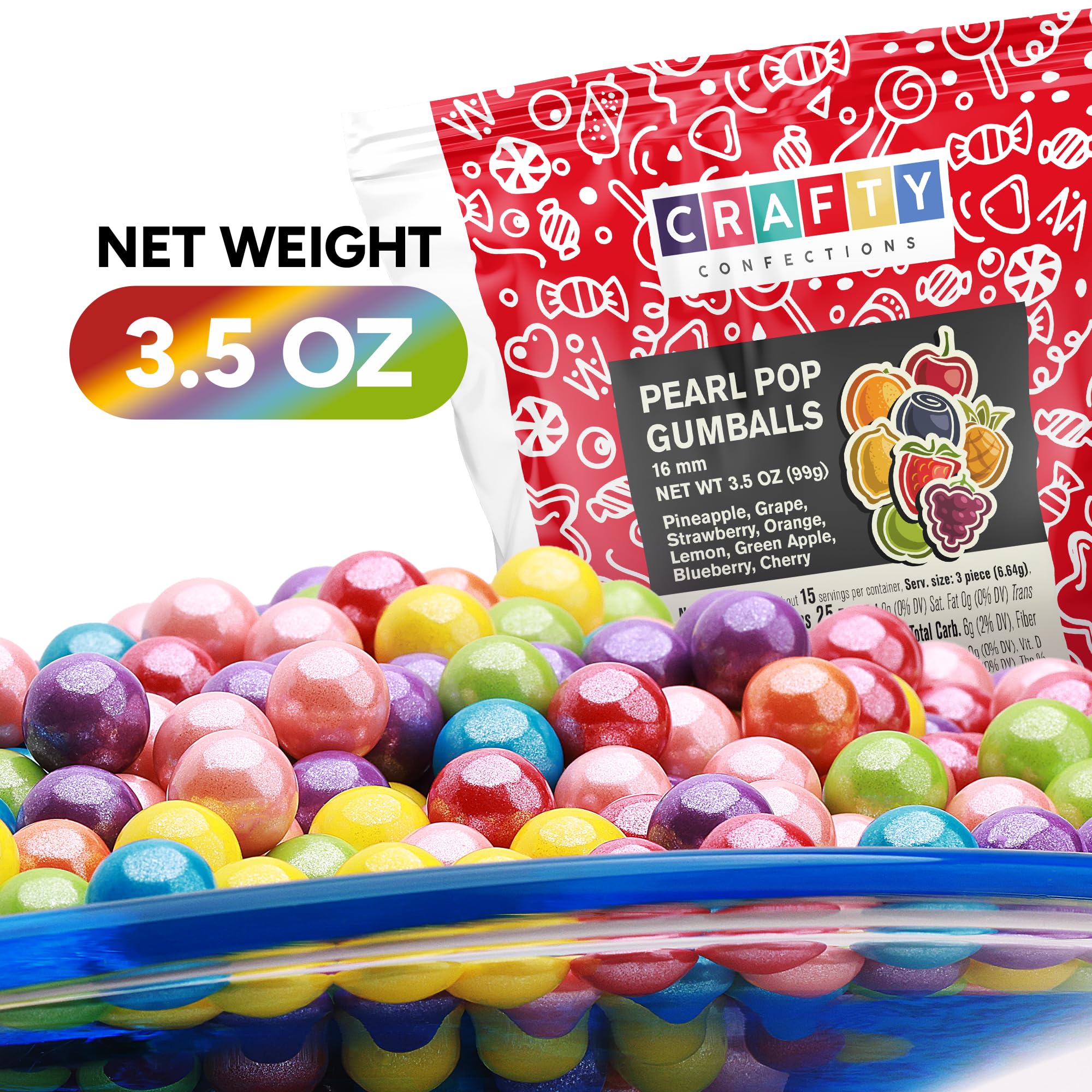 Amazon.com : Shimmer Gumballs Pearl - Assorted Bubble Gum for Kids