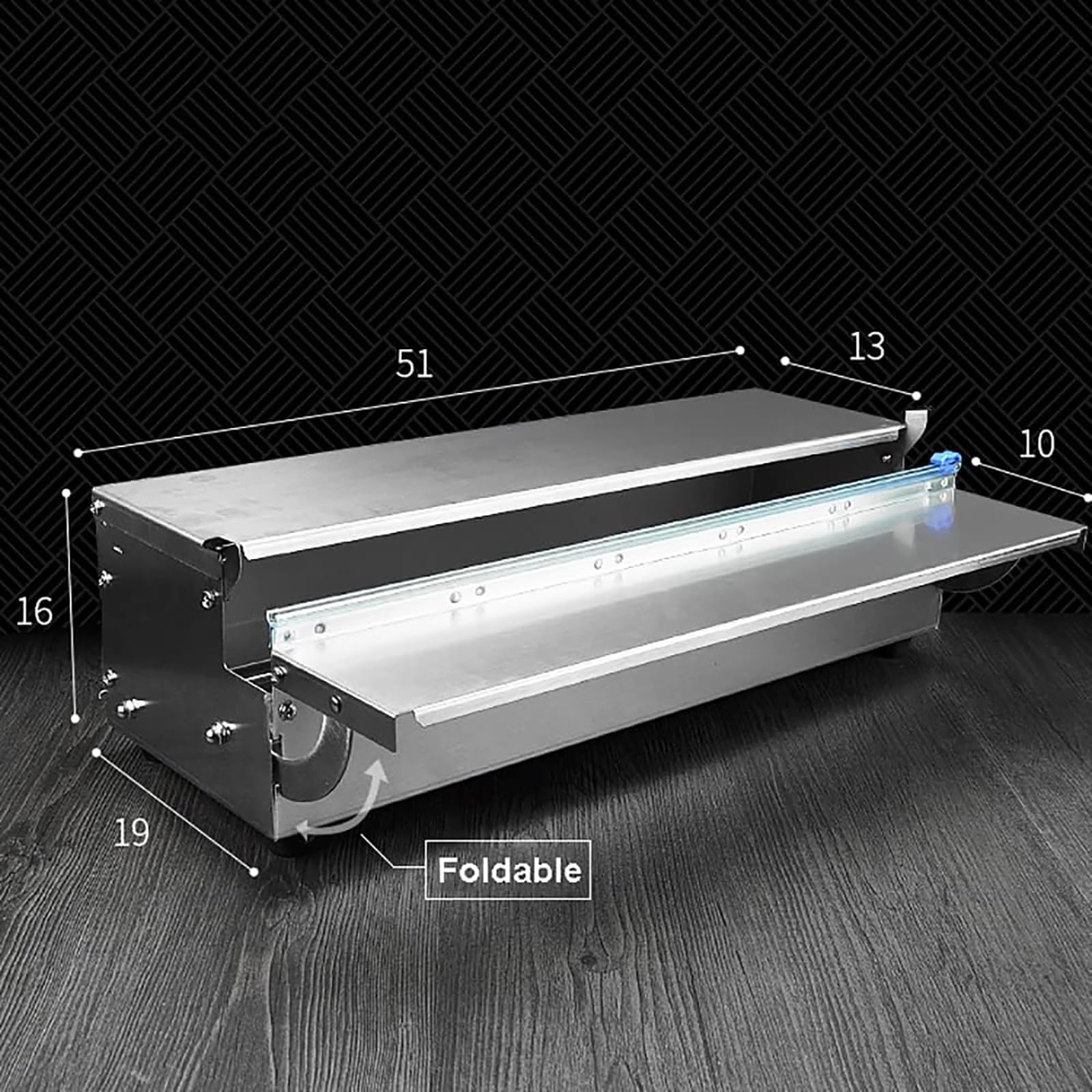 Máquina de embalaje manual, máquina de embalaje manual de película adhesiva de 18 pulgadas con cortadores deslizantes, almacenamiento plegable, estructura todo incluido