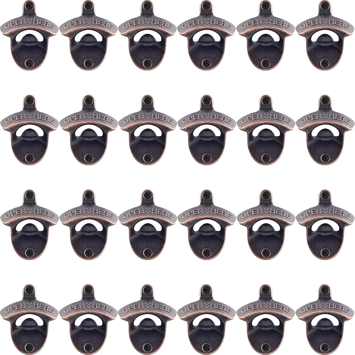 HAIICEN 24 PCS Age Copper Wall Mounted Bottle Opener Bulk