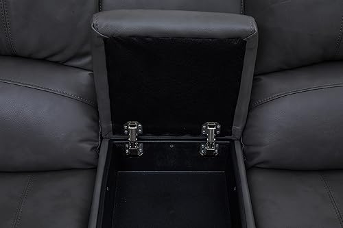 Miniatura 87 de Betsy Furniture 8018 - Juego de sillón reclinable de cuero reconstituido, para sala, sofá reclinable, sofá de dos piezas y sillón de cuero