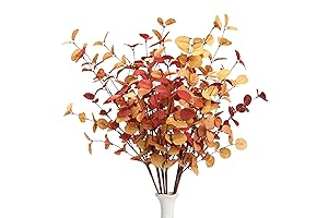 VGIA Fall Artificial Eucalyptus Stems for Autumn Home Decor With Vibrant Hues