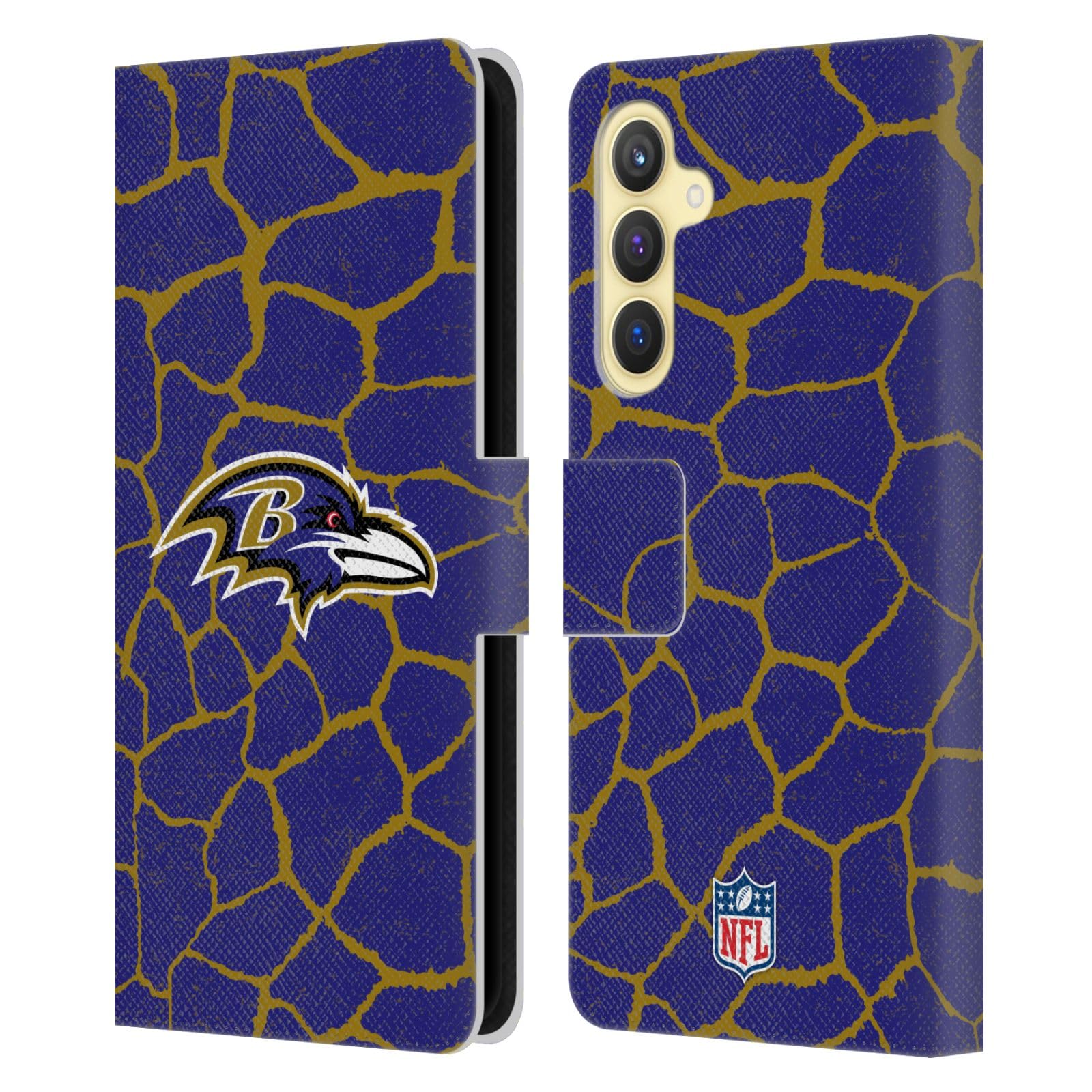 Funda Samsung S23 FE Baltimore Ravens Carcasa Cuero Libro 5G 7