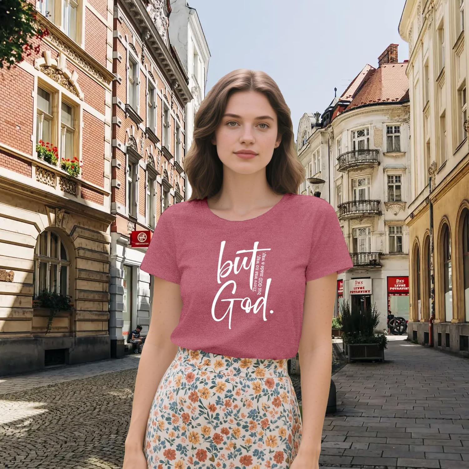 Christian Shirts for Women Jesus Faith Religious T-Shirts But God Tees - Image 3