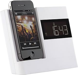 KitSound XDOCK Clock Radio Dock for 30-Pin Connector iPod and iPhone 4S/4/3GS/3G, iPod Nano 5th Generation and iPod Touch 4th Generation - White